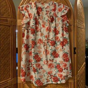 Fun & Floral Blouse ruffled sleeve